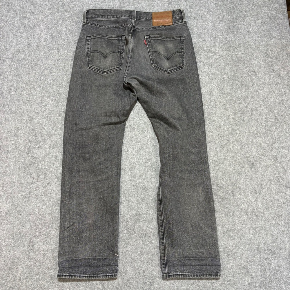 Levis 501 93 Straight Leg Jeans Mens 30x30 Faded Black Grey Button Fly 0551